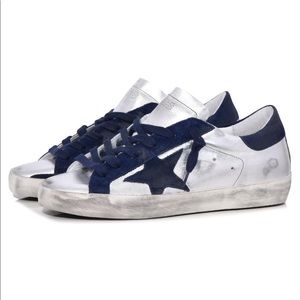Golden Goose size 36 navy star sneakers